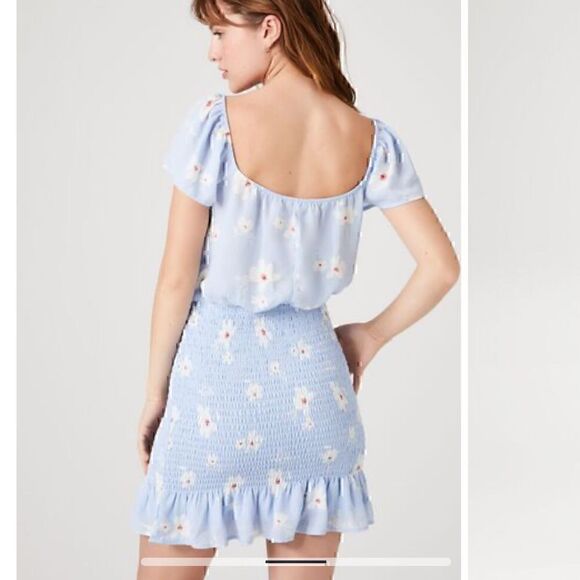 NWOT- ROWA Blue Flower Dress Size Small Stretchy - Picture 10 of 10